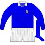 ITALY: As with France, a plain blue shirt with adidas stripes not allowed to feature.