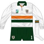IVORY COAST: A change was mandated when the Ivory Coast met Tonga, but a communications mix-up meant both wore white. The Ivory Coast's design was nice, but it's a game which will be remembered for the awful injuries suffered by Max Brito, resulted in his paralysis.