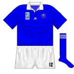 SAMOA: Having dropped the 'Western' in 1997, they now wore adidas too but it was a plain design.