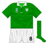 IRELAND: Still Nike - this was pretty much the same as their 1995 shirt in short sleeves - but still keeping it neat and tidy too.