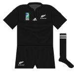NEW ZEALAND: The strangely-shaped grip tape panels from the 1999 shirt disappeared while adidas switched back from a raglan sleeve to a normal style. 