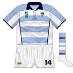 ARGENTINA: A change away from adidas, with local firm Topper taking the contract. They carried the hoops onto the sleeves and increased the amount of navy trim, including on the larger collar.