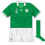 IRELAND: Canterbury had replaced Nike in 2001 and kept things very simple with their first jersey. This wasn't much of a change, though, with two narrow stripes added to the sleeves.