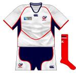 USA (alt): A reconfiguration of colours for the change kit, used against Italy an Australia.