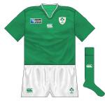 Ireland: A slight upgrade on the jersey used as Ireland won a second successive Six Nations title, with the disappearance of a collar the biggest change. The 'diamond' grip-tape pattern harked back to a similar one on a shirt from the 1880s, with Canterbury selling a replica too.